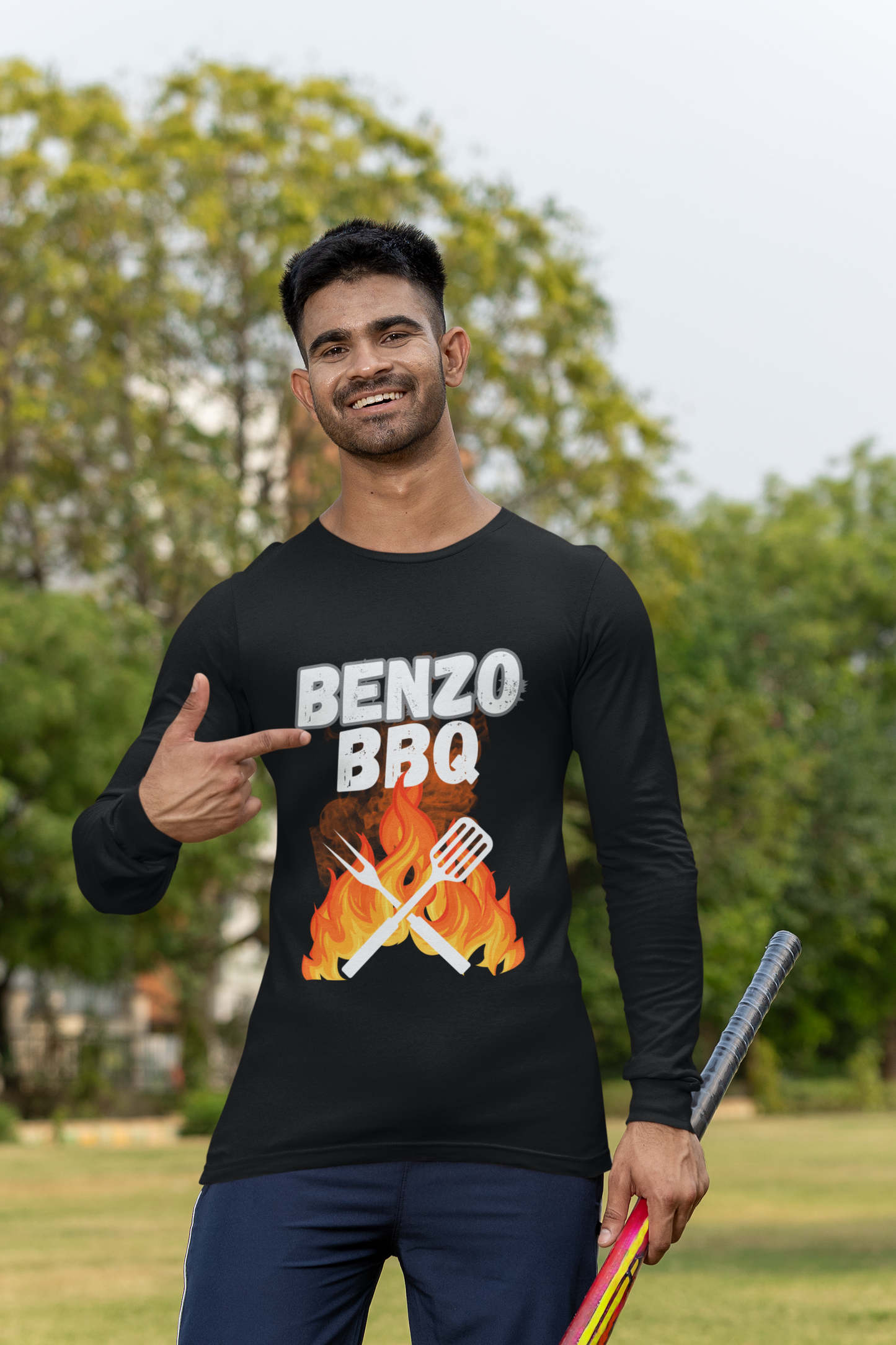 Men's Exclusive Benzo BBQ Long Sleeve T-Shirt