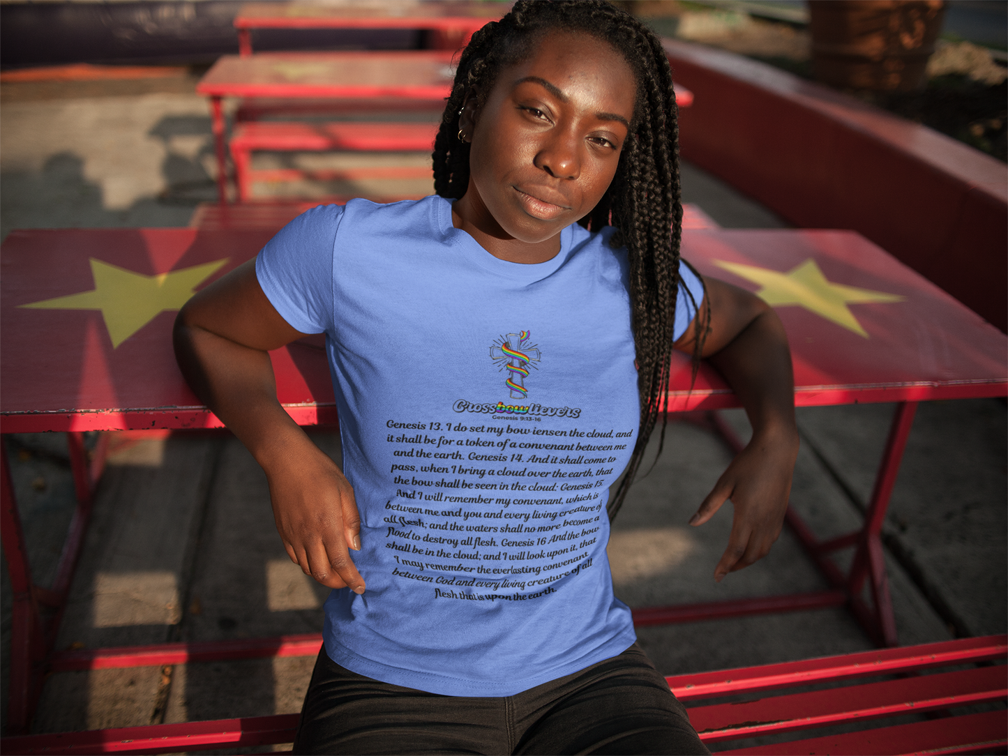 Women's Crossbowlievers Genesis 9:13-16 T-Shirt